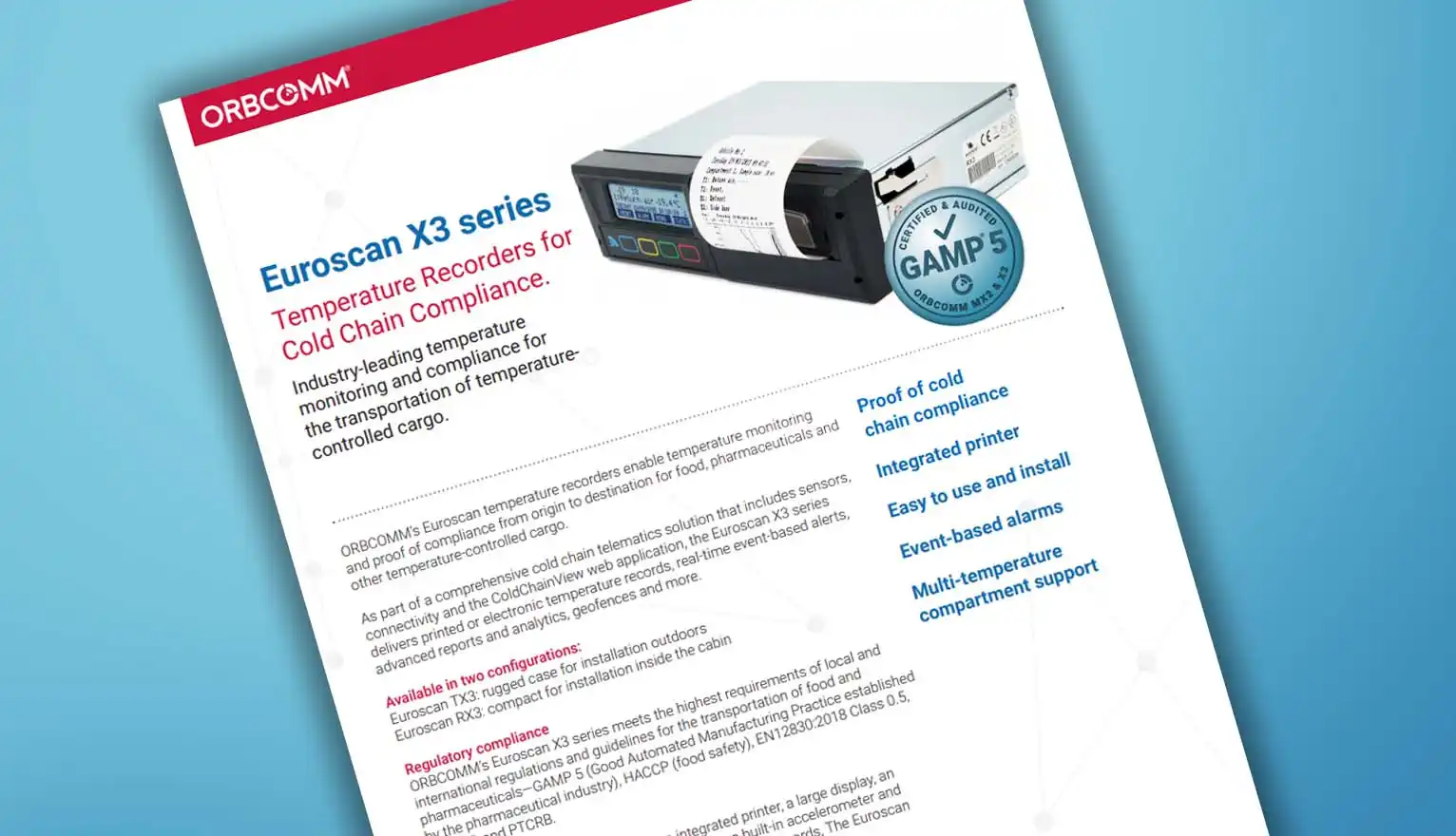 Datasheet Euroscan X3